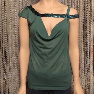 Gorgeous green top with Embellishments