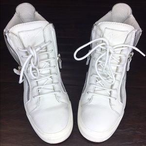 Used Giuesspi Zanotti license plate sneakers.