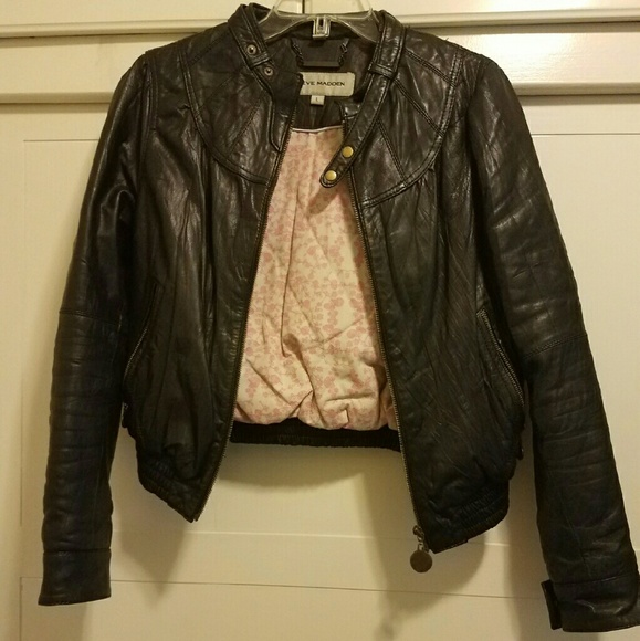 Black genuine leather jacket