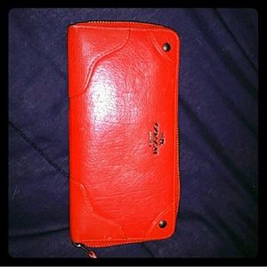 Red coach wallet