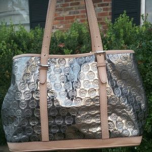 Michael Kors Silver Signature Shoulder Bag