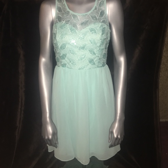 TIFFANY BLUE SHEER DRESS