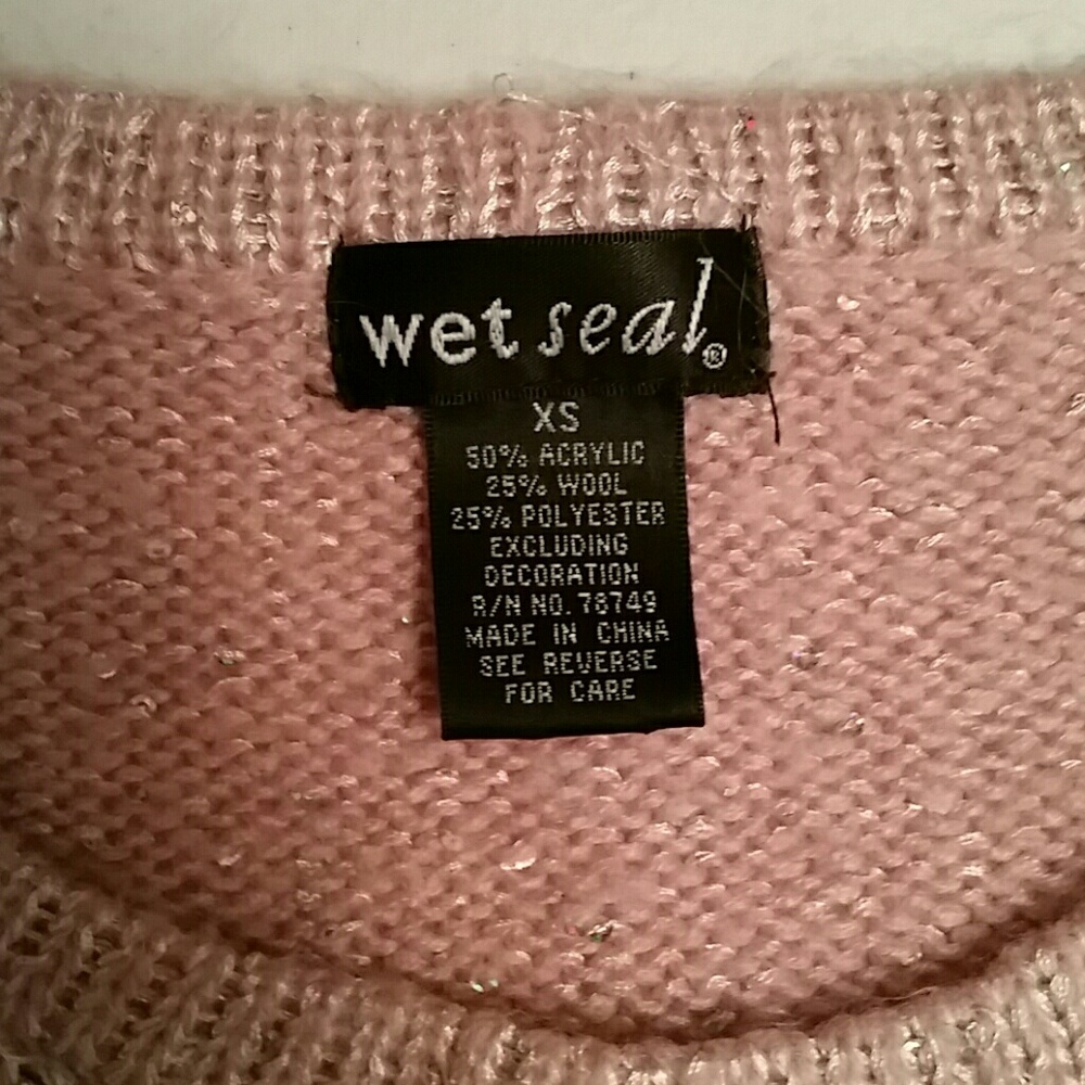 Wet Seal Pink Mini Sweater Dress - Picture 4 of 5