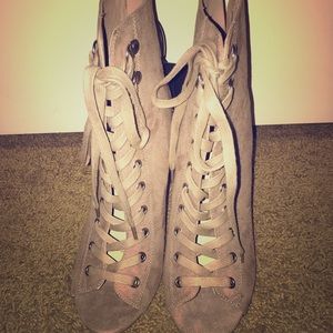 Forever 21 Lace-up Ankle Booties