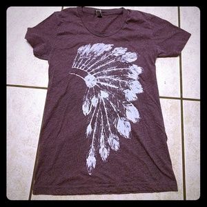 Native American Headress screen-print T