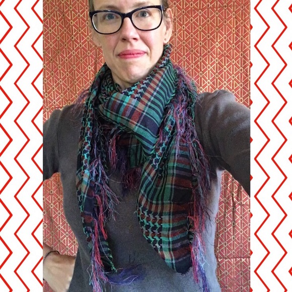 Jewel Toned Keffiyeh Scarf
