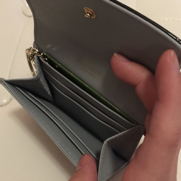 Kate Spade small wallet cardholder gray coin purse - Picture 3 of 4