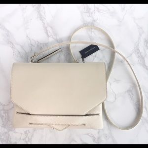 NWT Banana Republic Ivory Leather Crossbody/Clutch