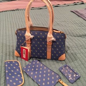 NWT Light blue and cream Dooney & Bourke!