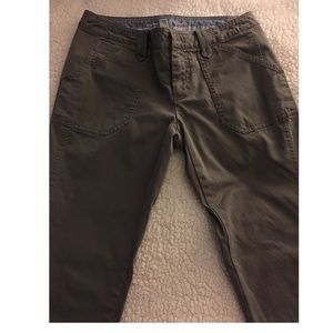 Banana Republic Army Green Cropped Skinnies
