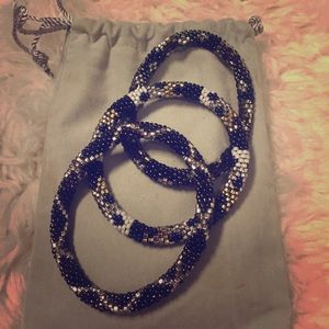 Black/Silver/Gold Lily and Laura Bracelet Set