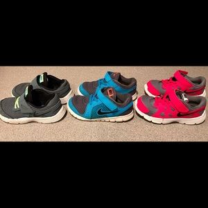 3 pairs of Nike Sneakers. Toddler size 10