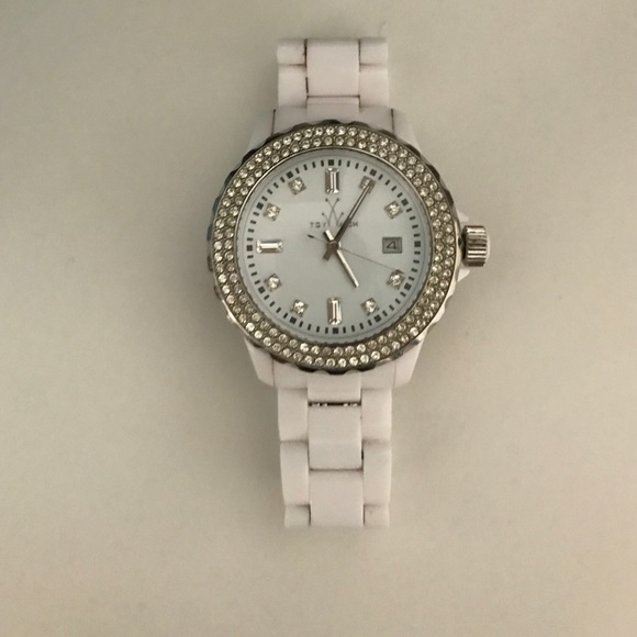 White Toy Watch with crystals