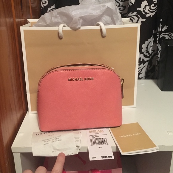 Michael Kors bag pink travel Cindy pouch