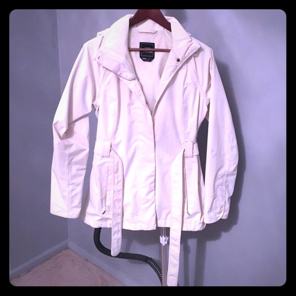 White raincoat