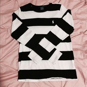Striped Polo Long Sleeve T-Shirt