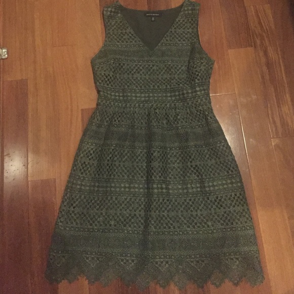 Green Lace Dress Banana Republic Fall 2016
