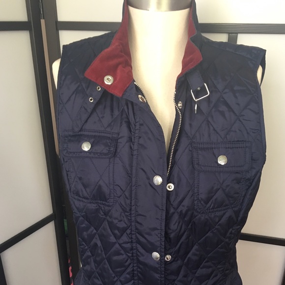 Banana Republic Navy Blue Quilted Vest