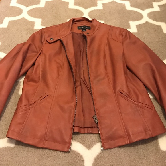 Faux leather moto jacket
