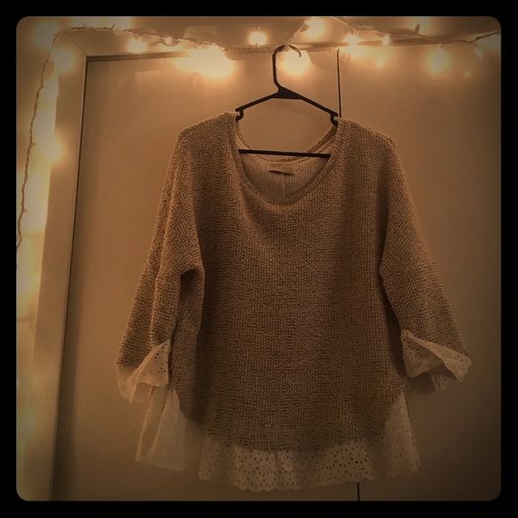 Anthropologie Tops - Anthropologie Beige Sweater