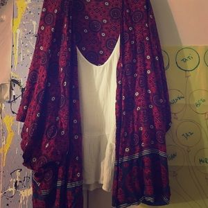 Red patterned kimono