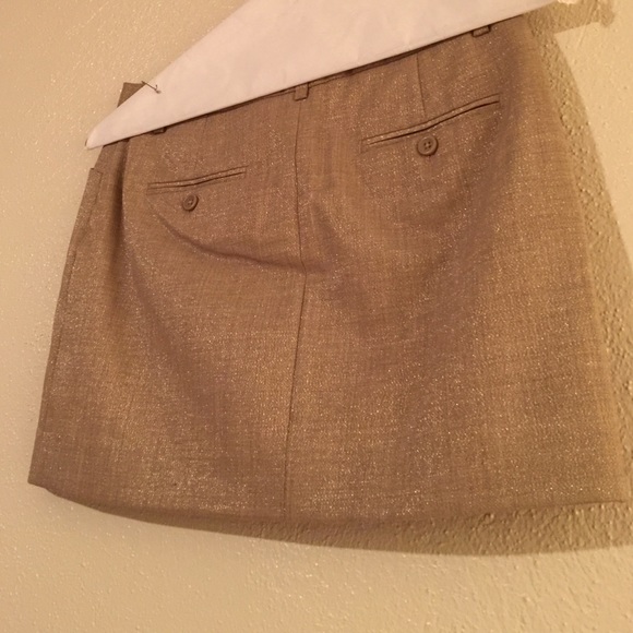 Express Design Studio Gold Sparkle Skirt - Picture 4 of 4