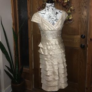 David's Bridal tiered dress