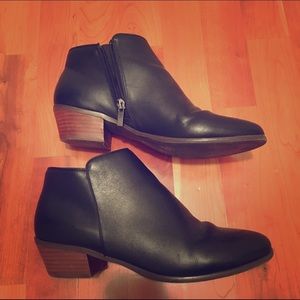 Black zip up booties