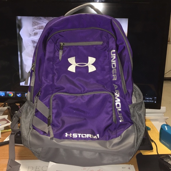Purple under armour backpack