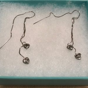 Diamond Heart Shaped Earrings