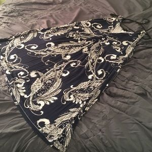 Navy Style & Co Paisley Dress