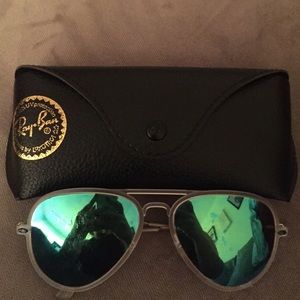 Green Ray Bans clear frame