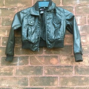Faux Girls Leather Jacket