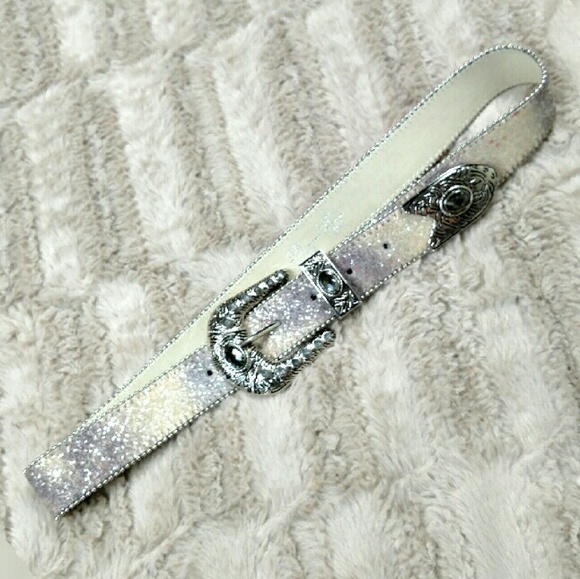 Accessories - *FINAL SALE* Sparkly Embellished Leather 32" Belt
