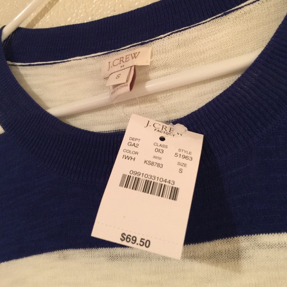 J. Crew Scoop Neck Stripped Sweater - Picture 2 of 4