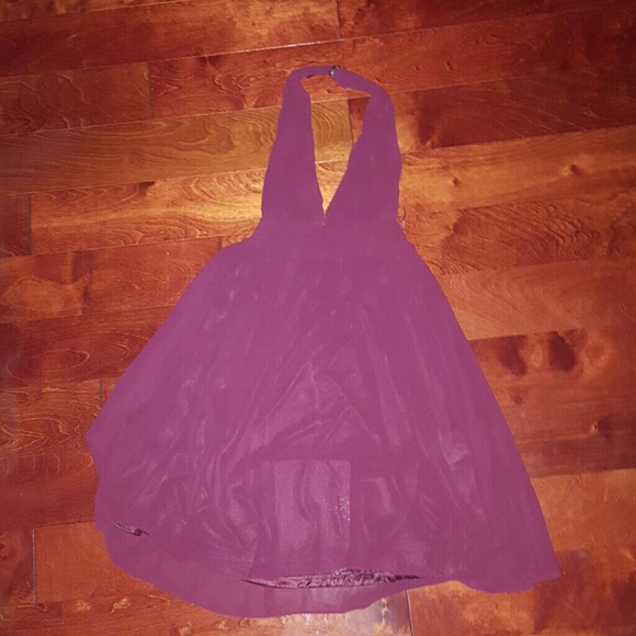 Burgundy Purple Halter Marylin Dress