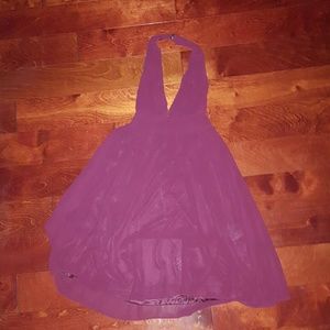 Burgundy Purple Halter Marylin Dress