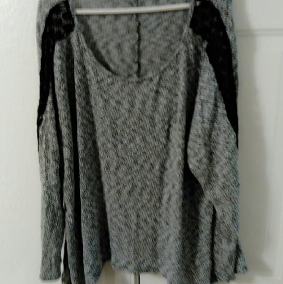 Gray and black sweater