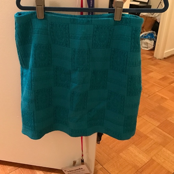 Aqua teal miniskirt - Picture 1 of 3