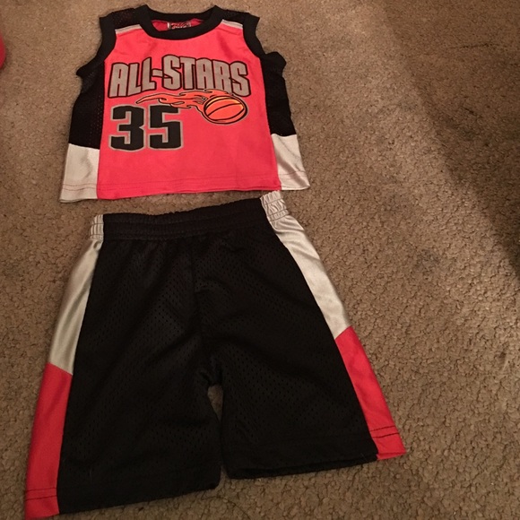 Super cute boys basketball outfit
