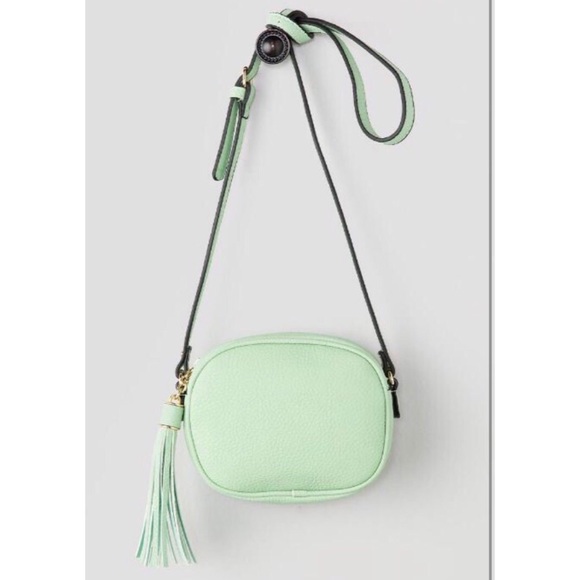 Mint Green Crossbody Bag with Gold Hardware
