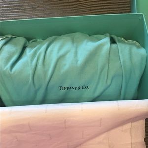 Tiffany Authentic Reversable tote. Purple/Metallic