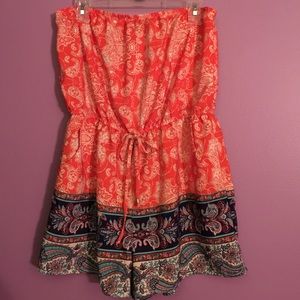 Paisley printed romper.