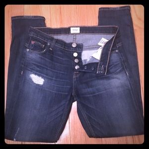 Hudson Distressed Boyfriend Jeans 24x28.5