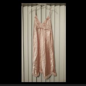 XL Pink Silk Chemise
