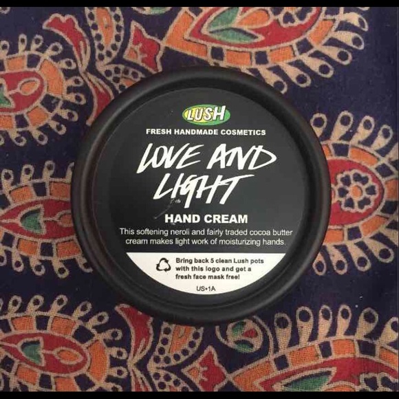 Love and Light Lush hand cream