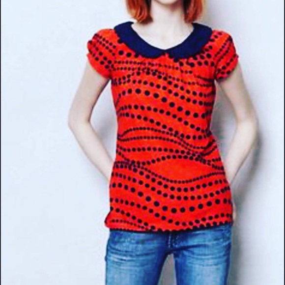 Anthropologie Dotted Novelty Tee