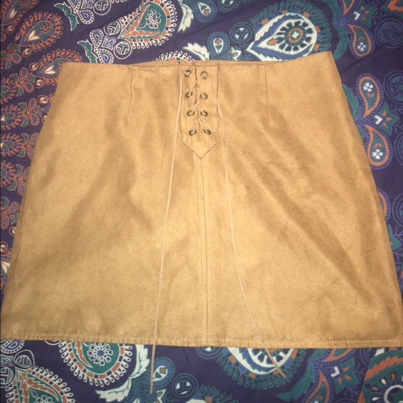 Kendall and Kylie Faux Suede Skirt