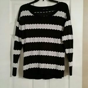 AE navy and white sweater