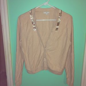 Gap cardigan with beaded neck line